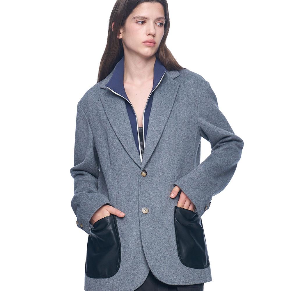MOLLY DETACHABLE JACKET, HEATHER GREY