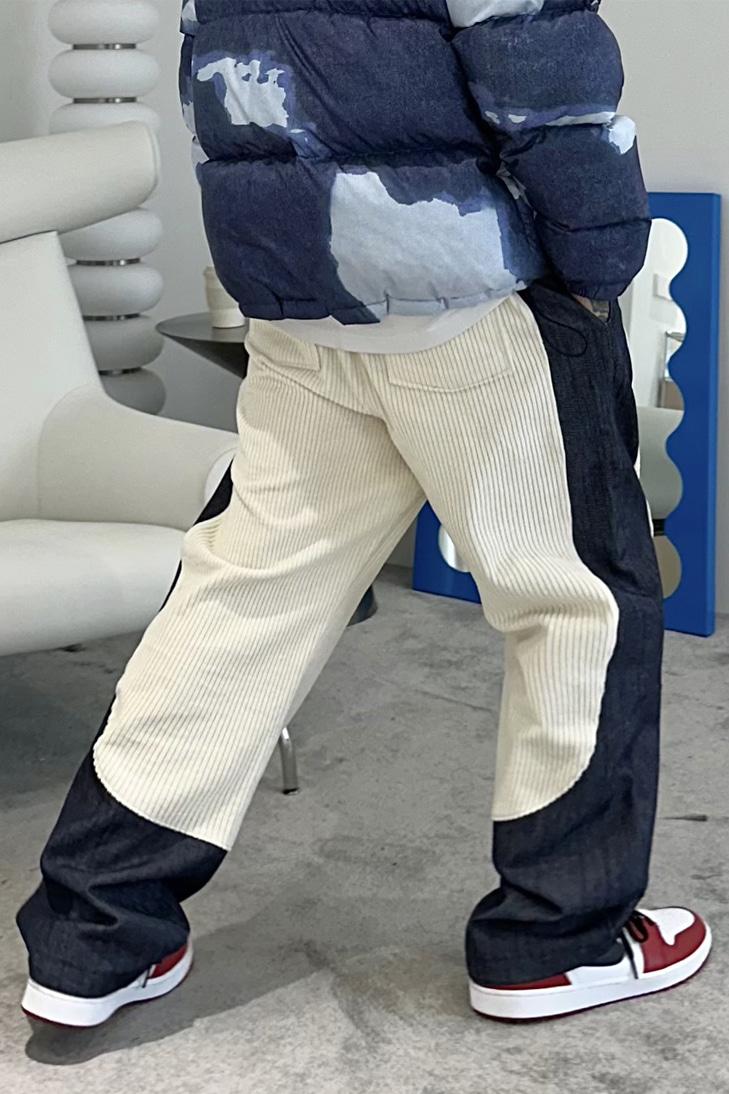 U Line Corduroy Denim Pants