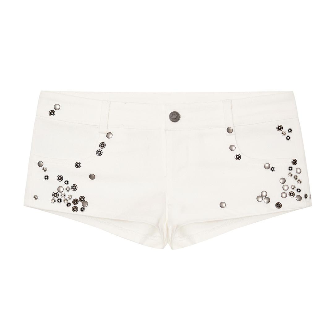 Studded shorts (White)