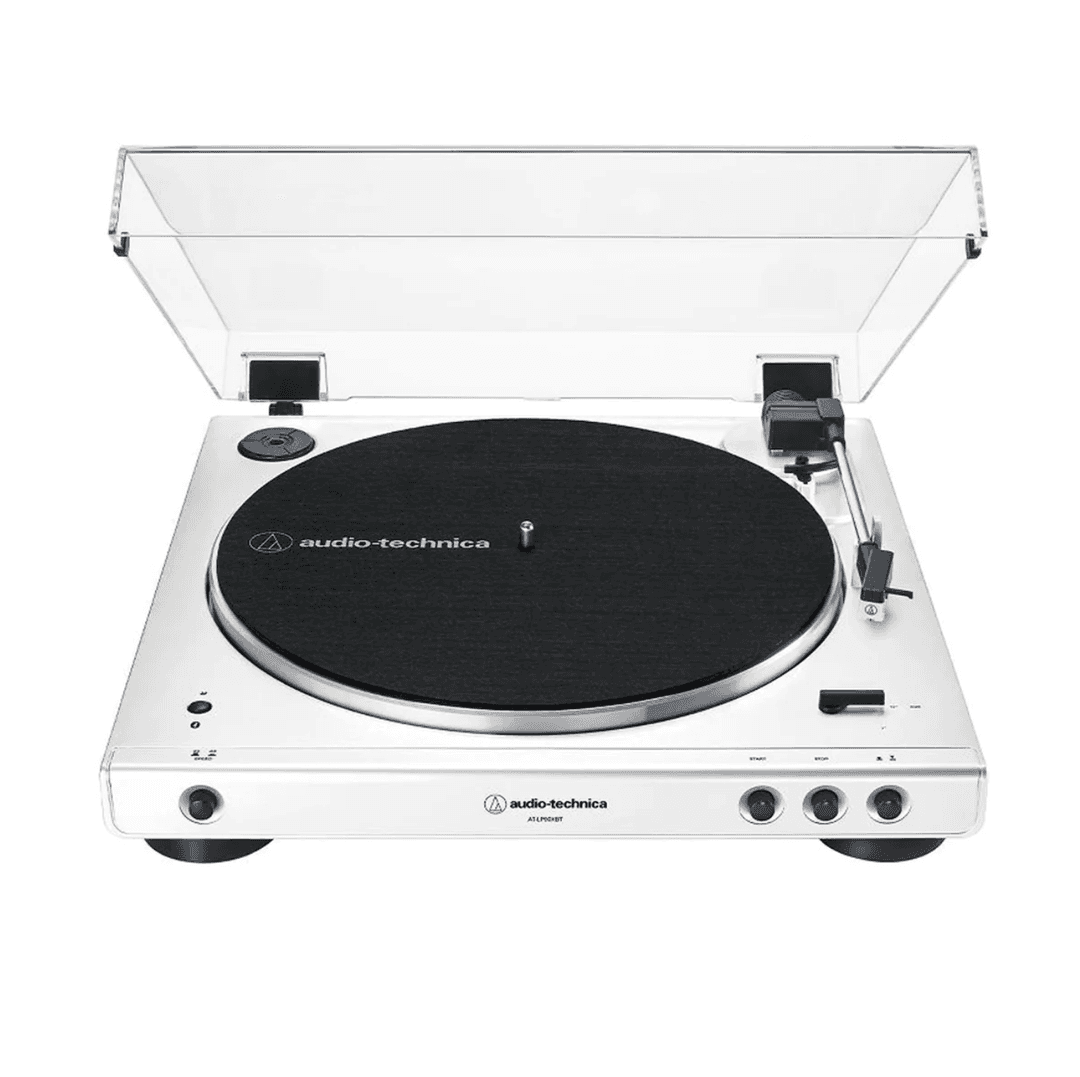 오디오테크니카 [BEST] 공식수입원 턴테이블 올 화이트 리미티드 에디션 AT-LP60XBT WW 자동 벨트 드라이브 무선 블루투스