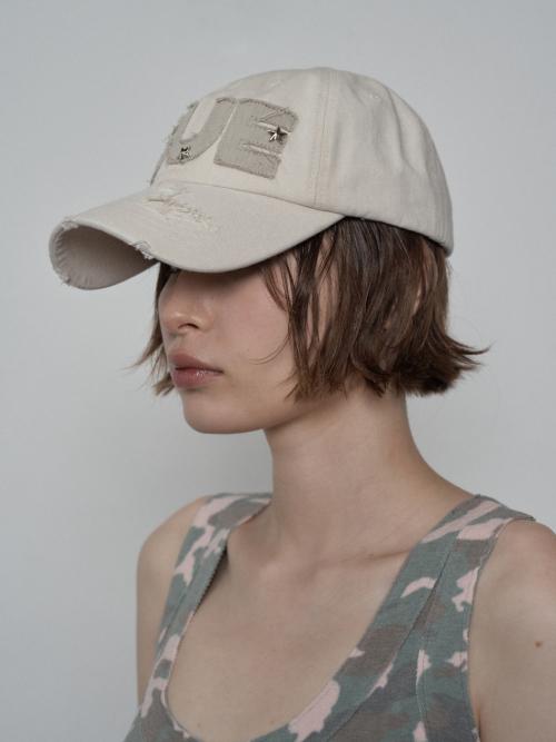 SUE STAR BALL CAP / BEIGE