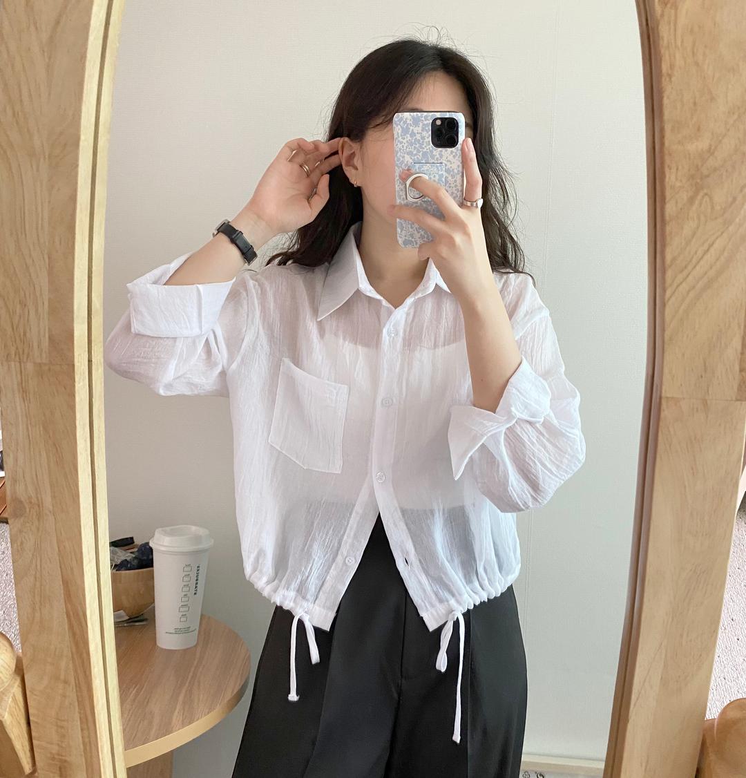 한여름 거즈 스트링 루즈핏 셔츠 블라우스 / 5 colors!