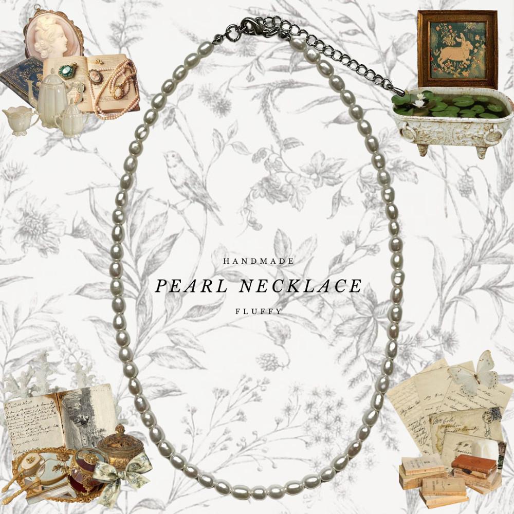 고급 천연 담수 진주 목걸이