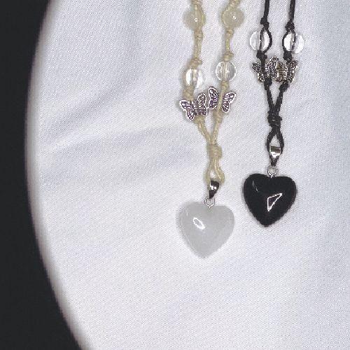 [Y2K] kiki. kitchie's butterfly heart necklace 키치 나비하트 목걸이