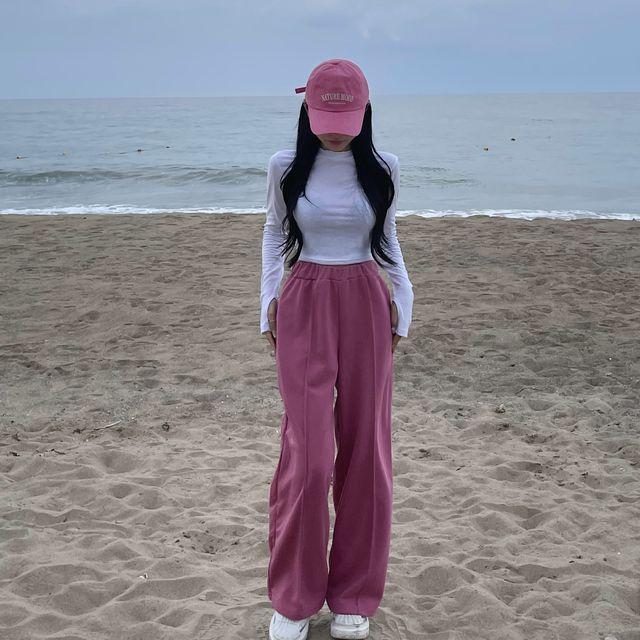 [기모안감/롱,숏] 비비드 밴딩 와이드 팬츠_로웰리