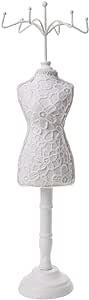 YASEZ Vintage Cheongsam Dress Model Jewellery Display Stand for Placing Earrings Rings Jewellery Organiser