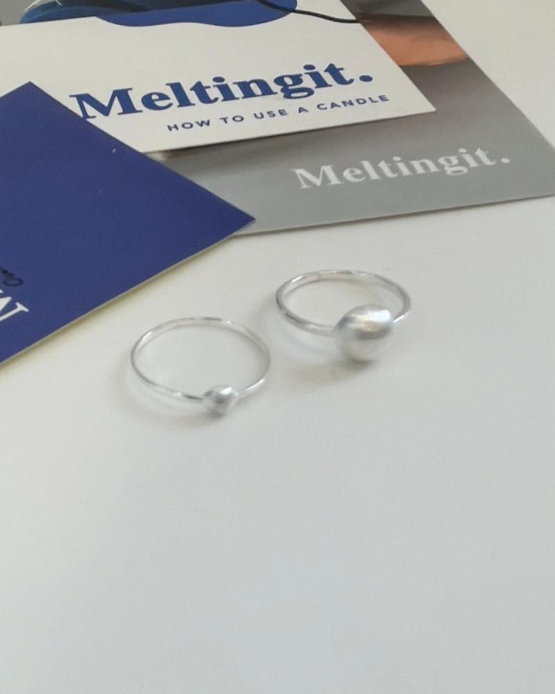 [어뮤즈링] silver925 콩반지 스지 샌딩 실버 은반지