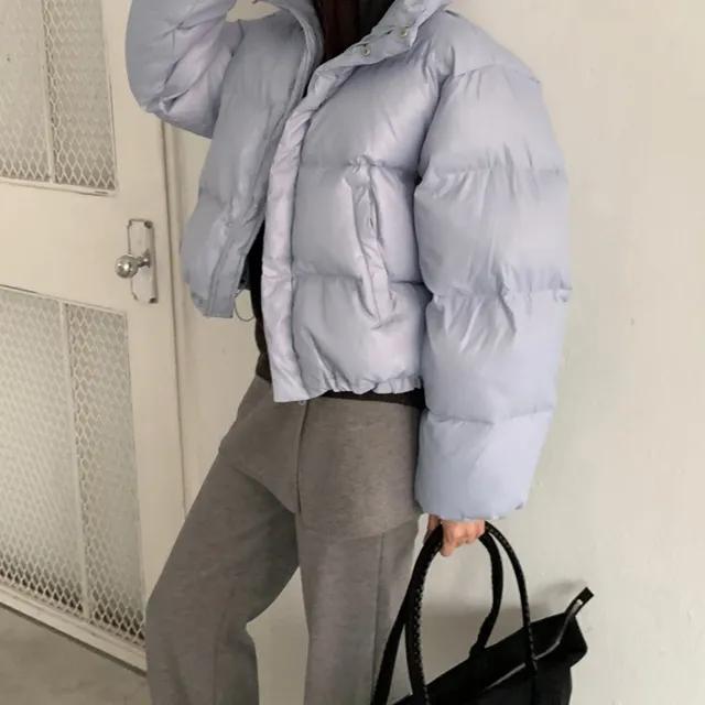 글로시 숏패딩 (2color) (웰론패딩/크롭패딩/세미크롭/유광패딩/겨울숏패딩/매트패딩)