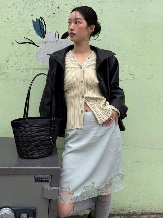 Wavy Lace Trim Skirt KW6SS3200_31