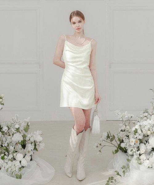 Jeanne Satin Mini One-piece (Ivory)