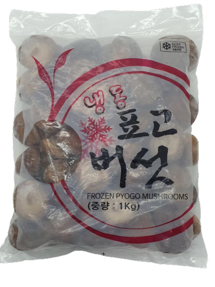 [얌얌마켓] 냉동 표고버섯 홀 원형 1kg (아이스박스 포함)