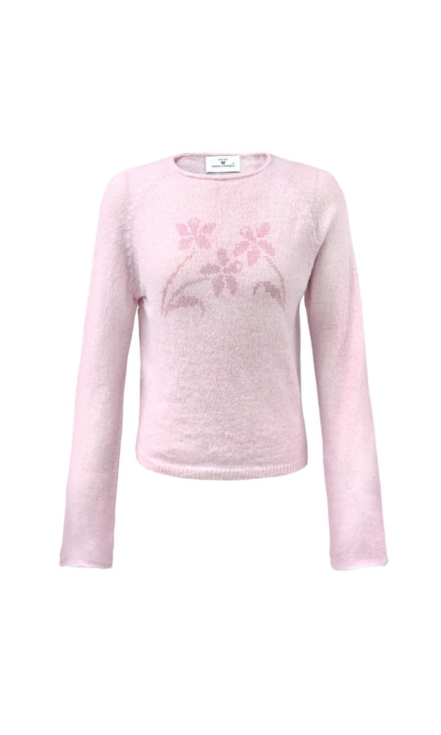Narcisuss printing knit (pink)