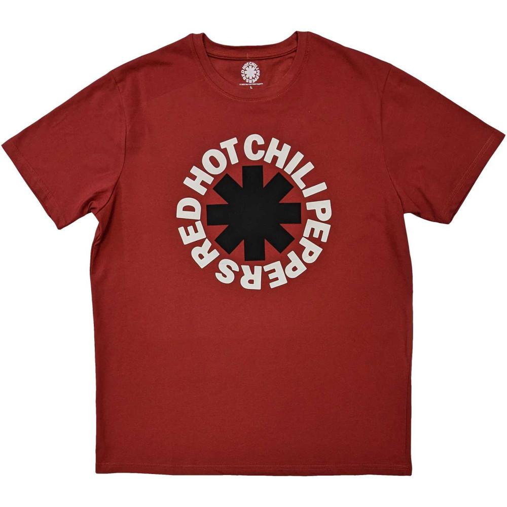공식 RED HOT CHILI PEPPERS RHCP 레드 핫 칠리 페퍼스 Classic Asterisk 반팔 티셔츠 (레드)