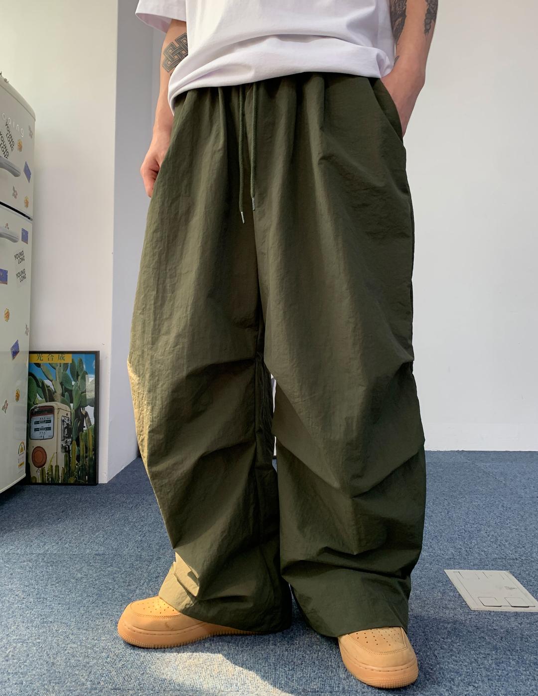 피셔 나일론 핀턱 팬츠 3 color