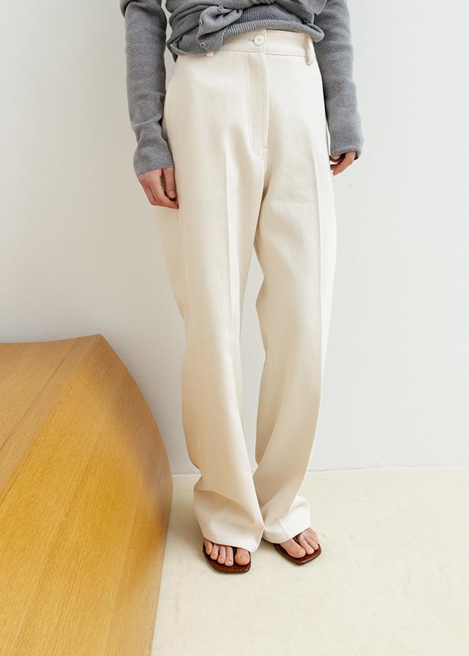 AIN PANTS in COTTON [ECRU]
