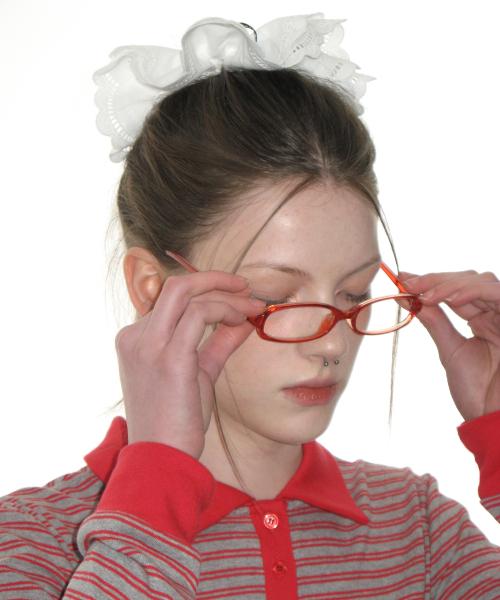 코튼 프릴 빅 스크런치_화이트