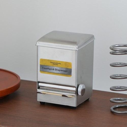 빈티지 스틸 이쑤시개 디스펜서