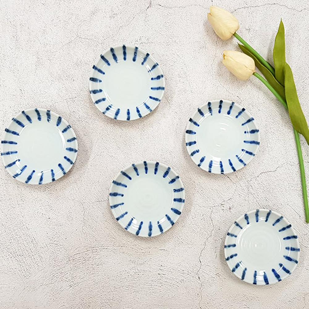 10cm 접시 5P 예쁜그릇 식기류 반찬접시 파티접시