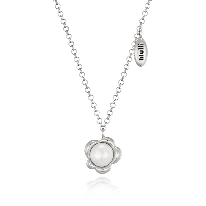 플라워 담수 진주 목걸이