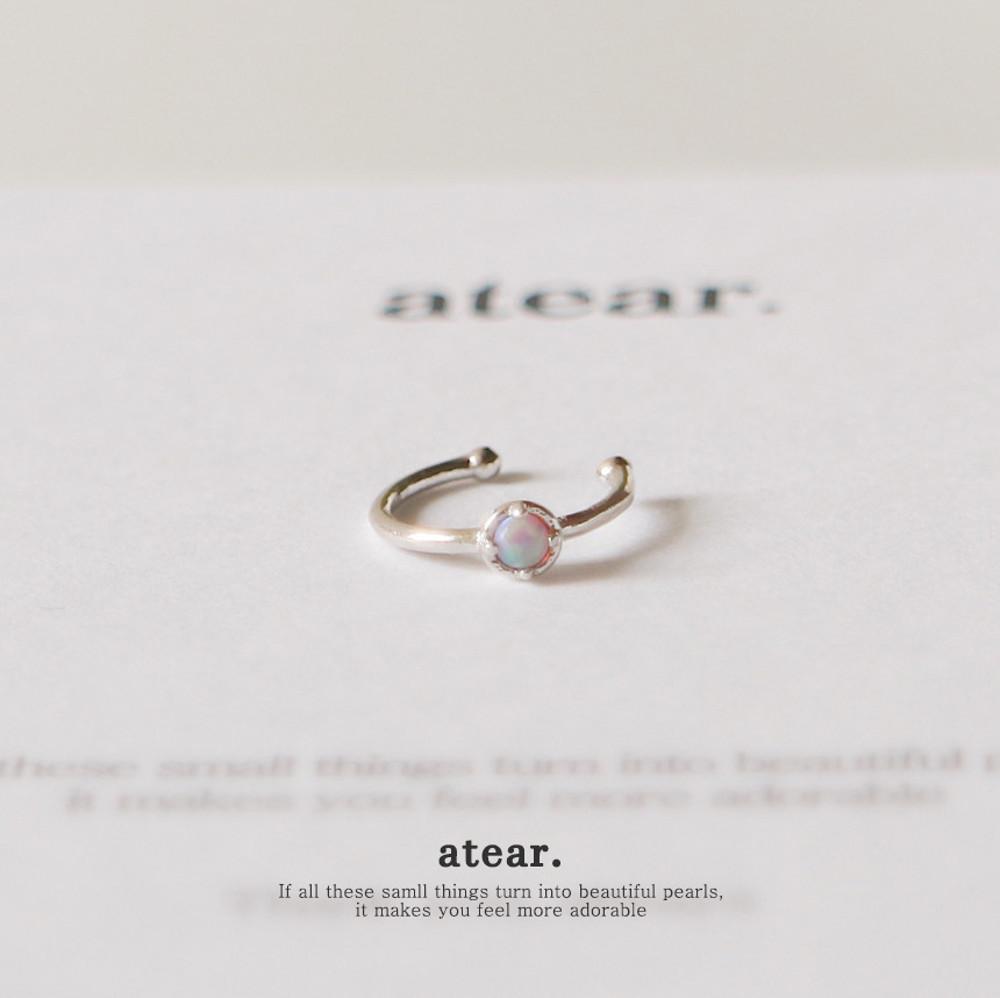 [shop. atear] 실버925. 오팔 원석 이어커프
