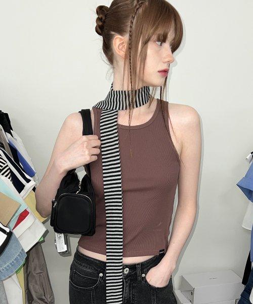 지제뮤지엄(ZIZEMUSEUM)  ZIZE SLEEVELESS (BROWN) - 사이즈 & 후기 | 무신사