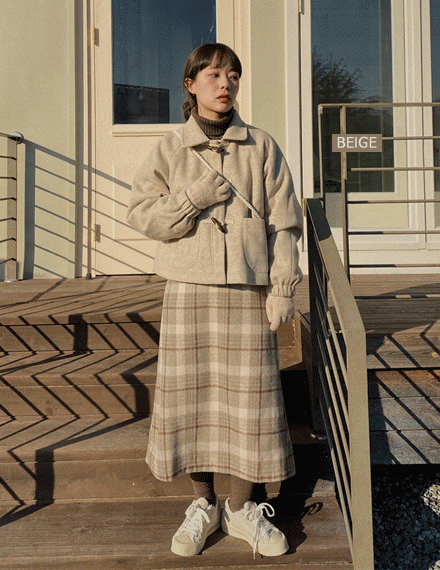 @vinvle made,위드숏떡볶이코트(누빔안감)