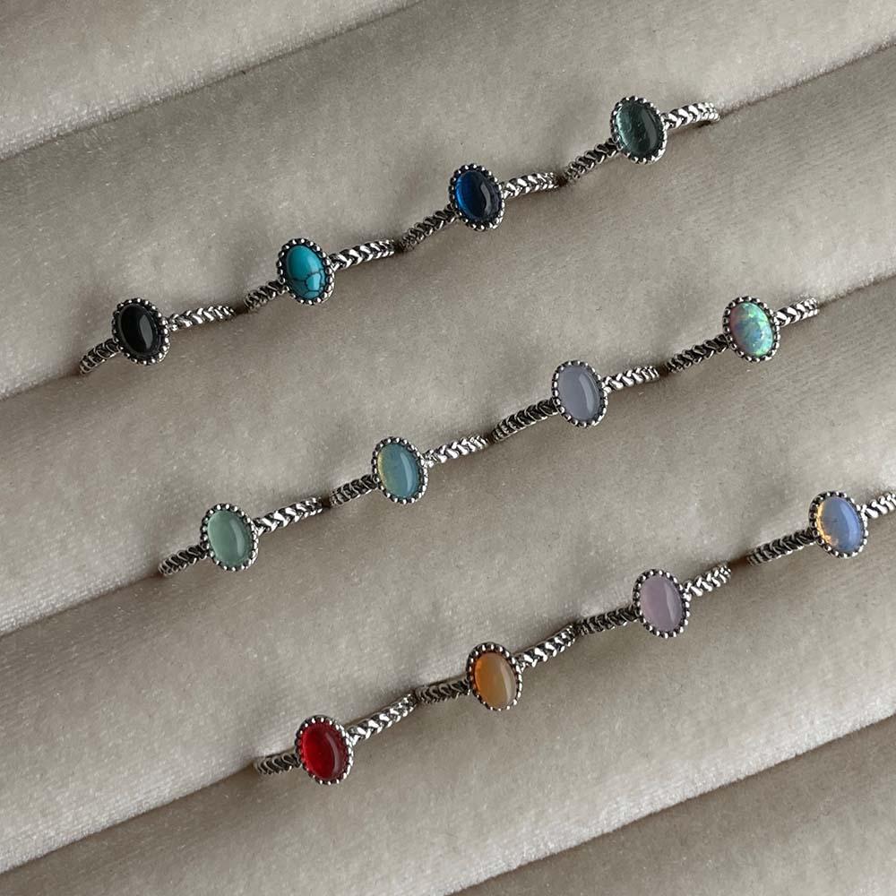 (모든사이즈가능)실버925 유화실버 원석 탄생석 반지