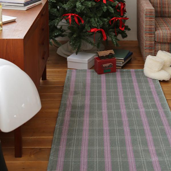 올리빈 빈티지 스트라이프 극세사 러너