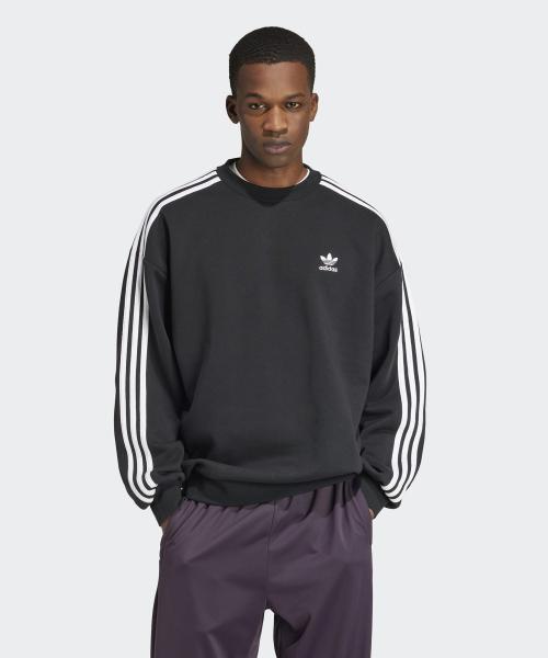 아디다스(ADIDAS)  오버사이즈 크루 스웨트셔츠 - 블랙 / IZ1829 - 사이즈 & 후기 | 무신사