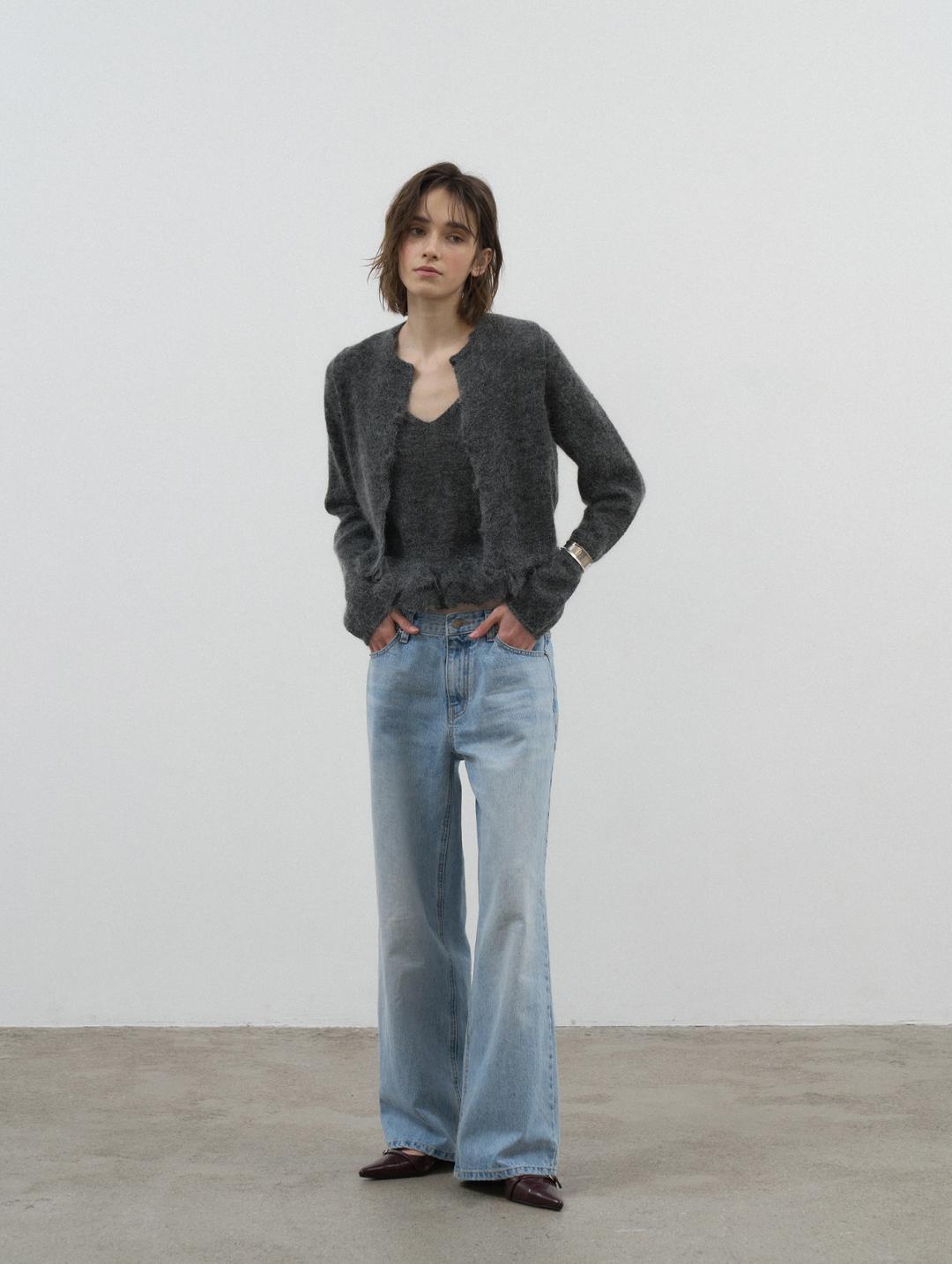MELTS CARDIGAN SET - CHARCOAL
