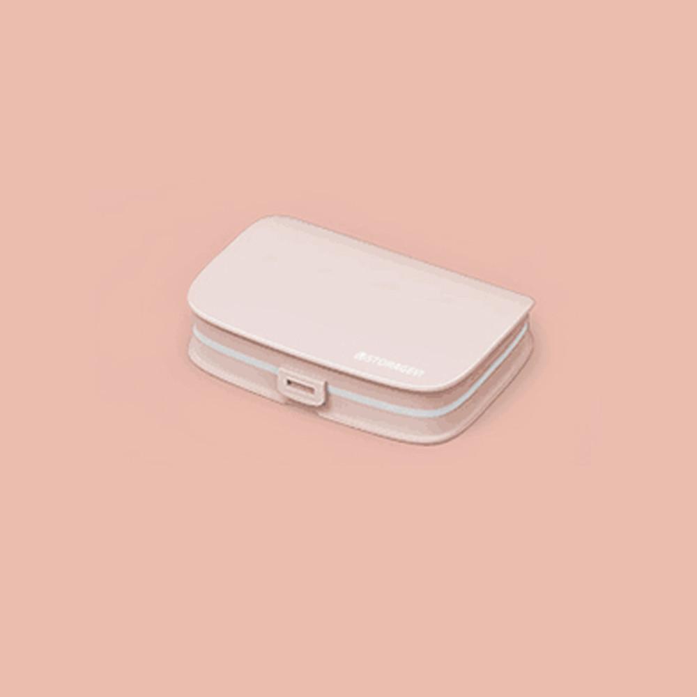 프리미엄 휴대용 약통 핑크 6칸 약 보관함 알약 케이스 통 내추럴이믹스