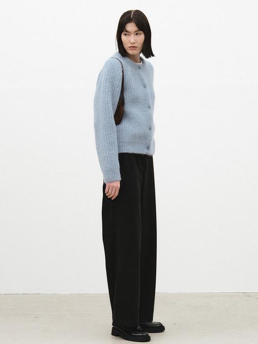 snug heavy cardigan - blue