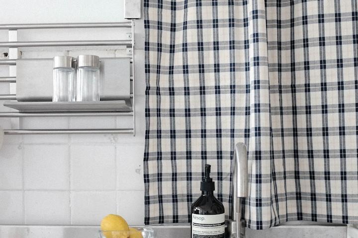 [맞춤] 빈 체크 커튼 Vin check curtain