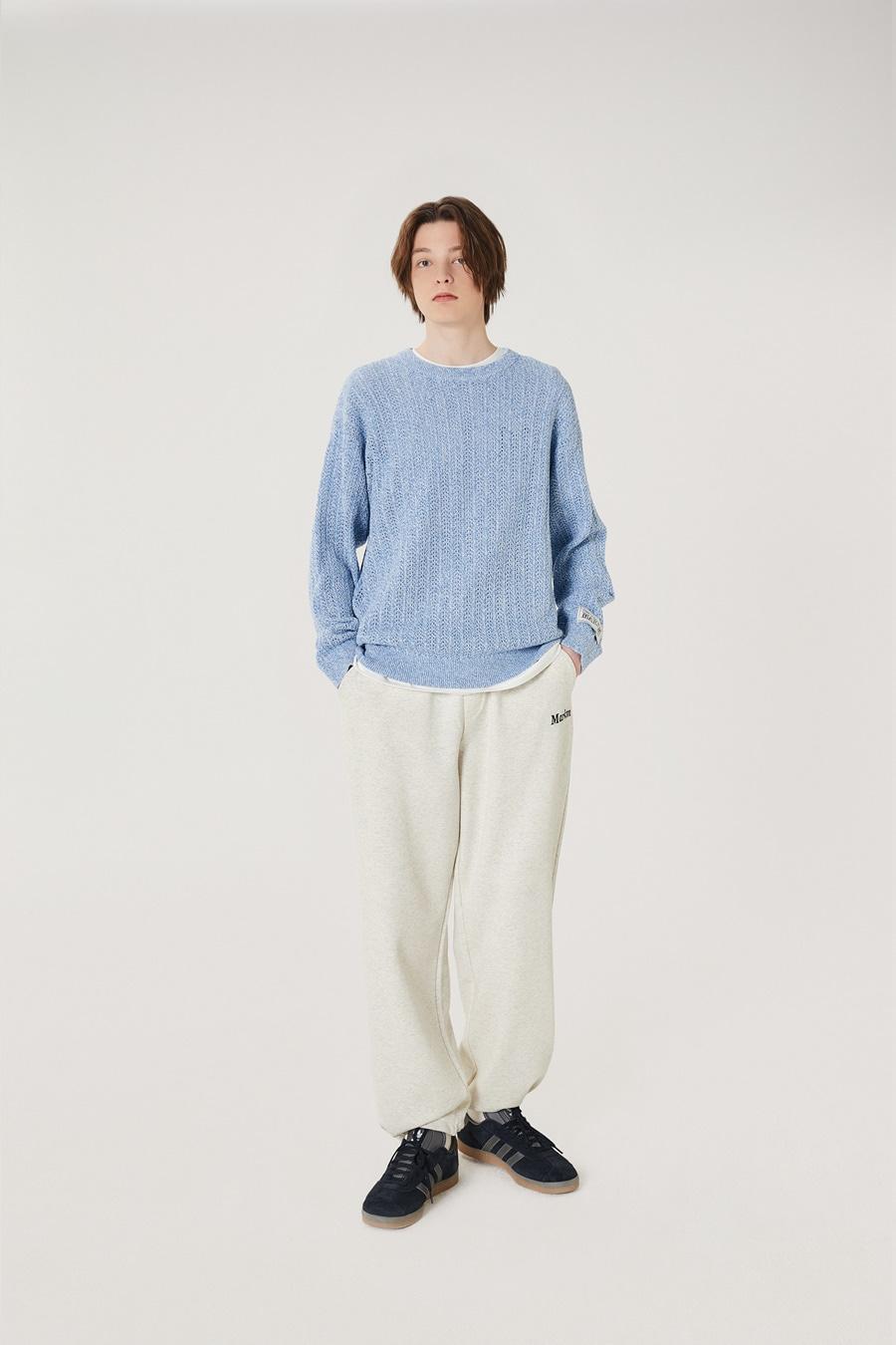NATURAL MESH KNIT BLUE