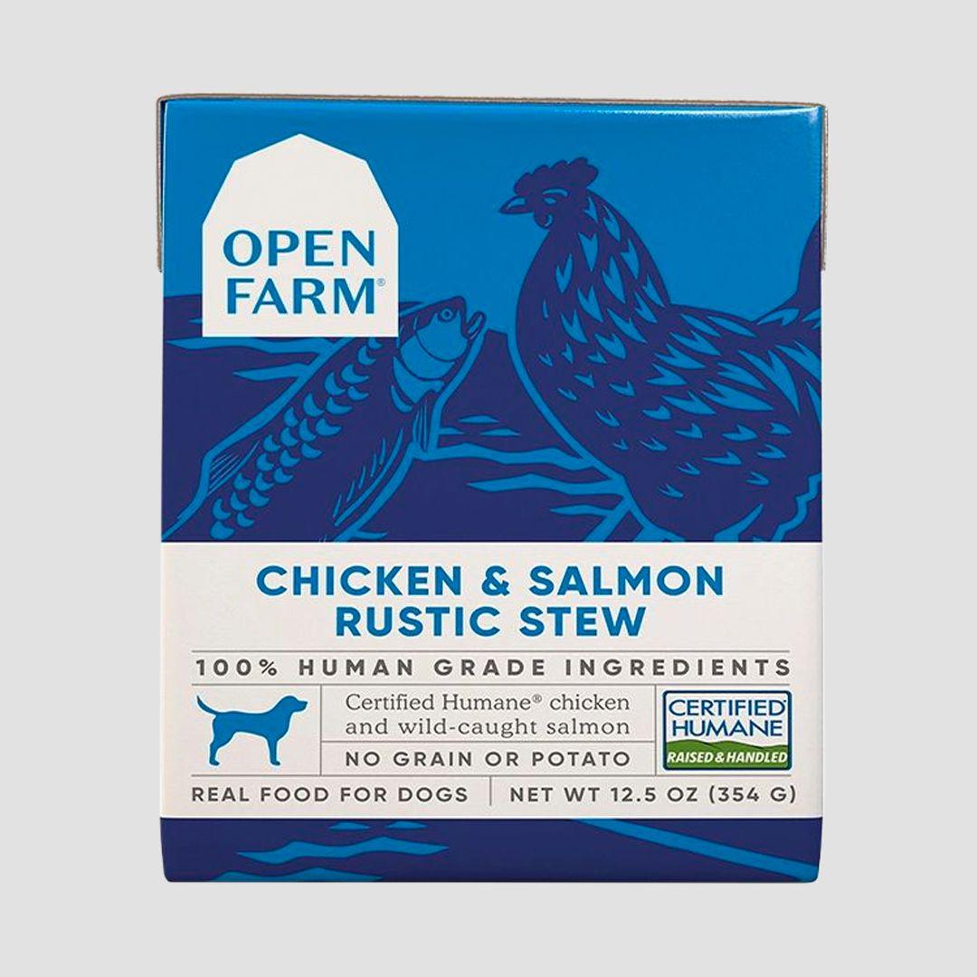 오픈팜 독 닭고기&연어 스튜 354g