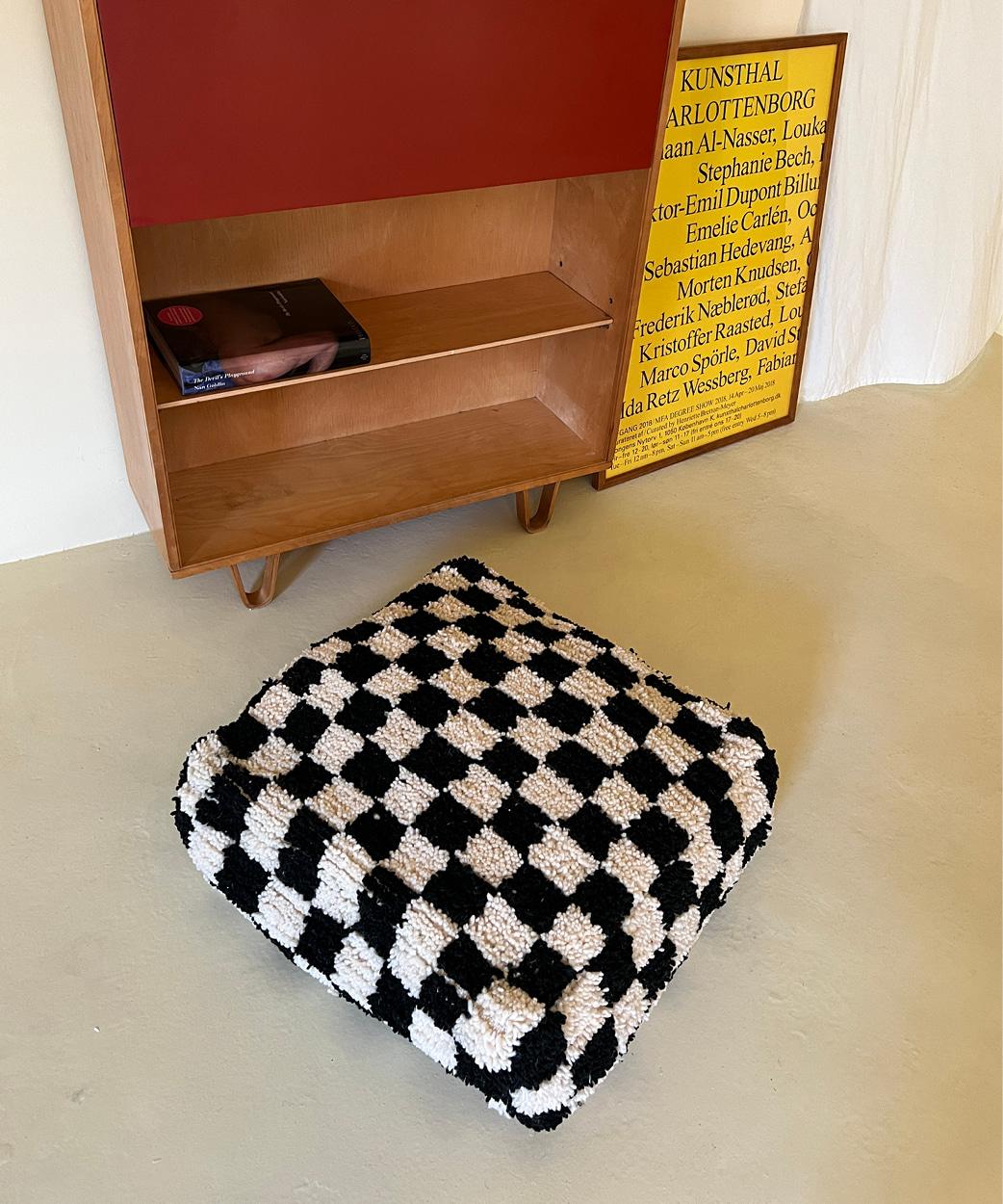 Moroccan Checkerboard Pouffe - 4 Colors