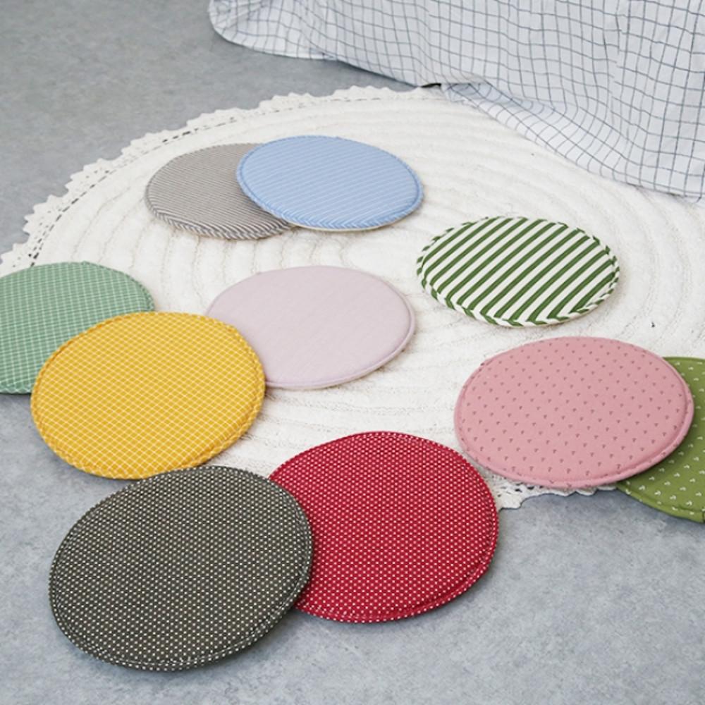 논슬립 패브릭 원형방석 스툴 의자 방석 33.5cm