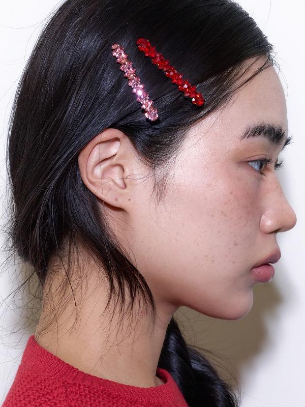 line cubic hair pin - 4color