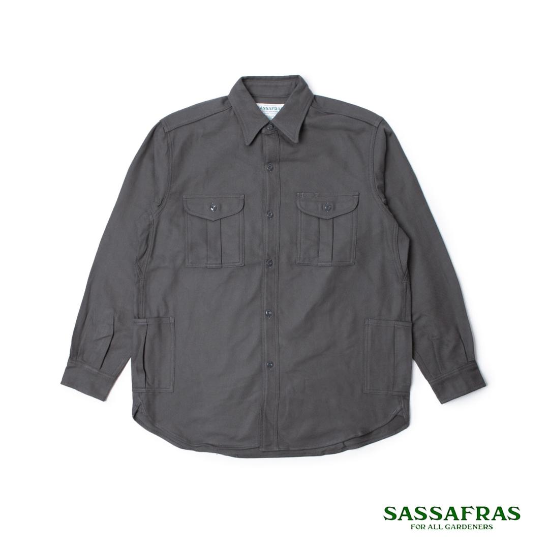 COTTON NELL BOTANICAL SCOUT SHIRT (Charcoal)
