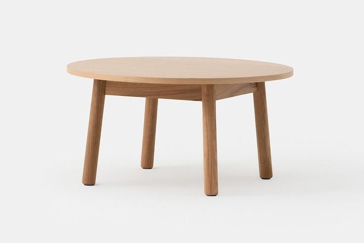 떡갈나무 원형 로우 테이블 75cm