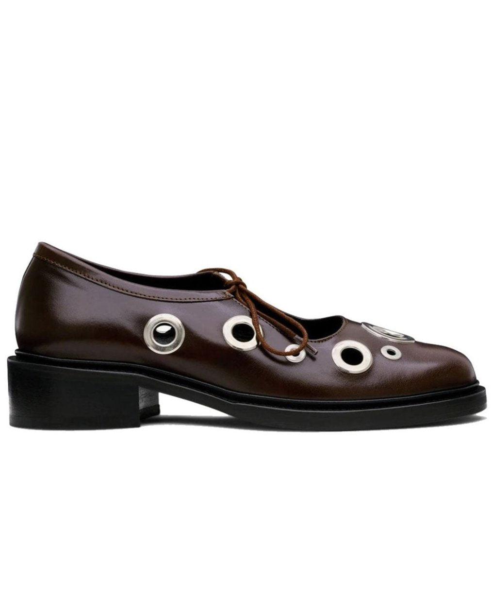 fabiana eyelet / dark brown napa pre-order - 35