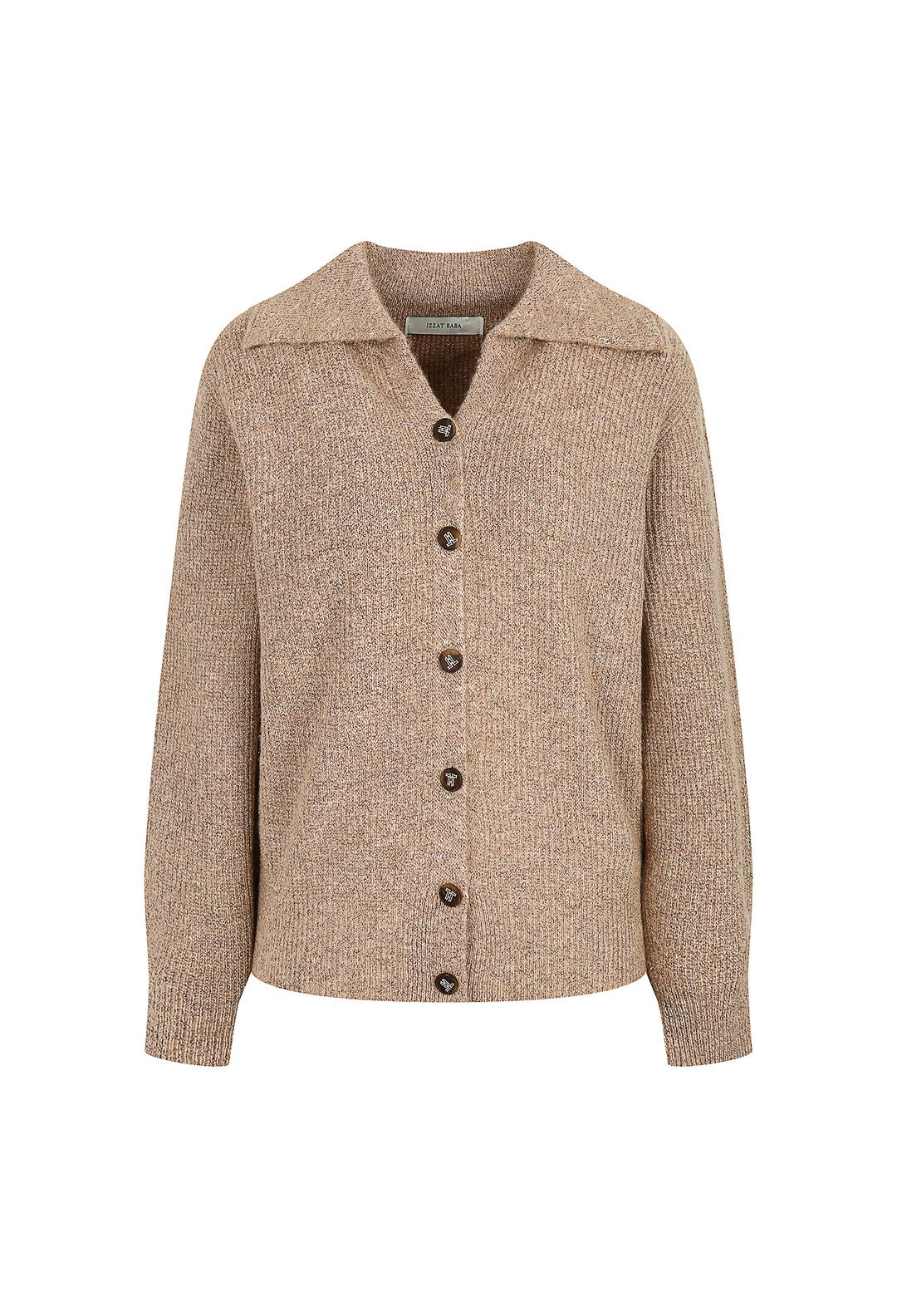 아이잗바바(OUTLET) 메탈사 믹스 슬릿 칼라 가디건 (BEIGE) BP2A1CD761
