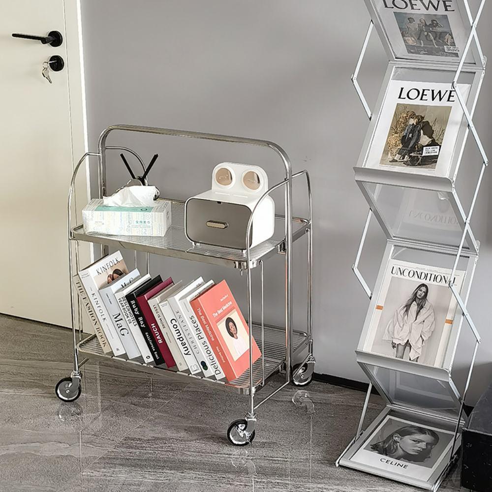 북트롤리 이동식 책장 책꽂이 북웨건 북카트