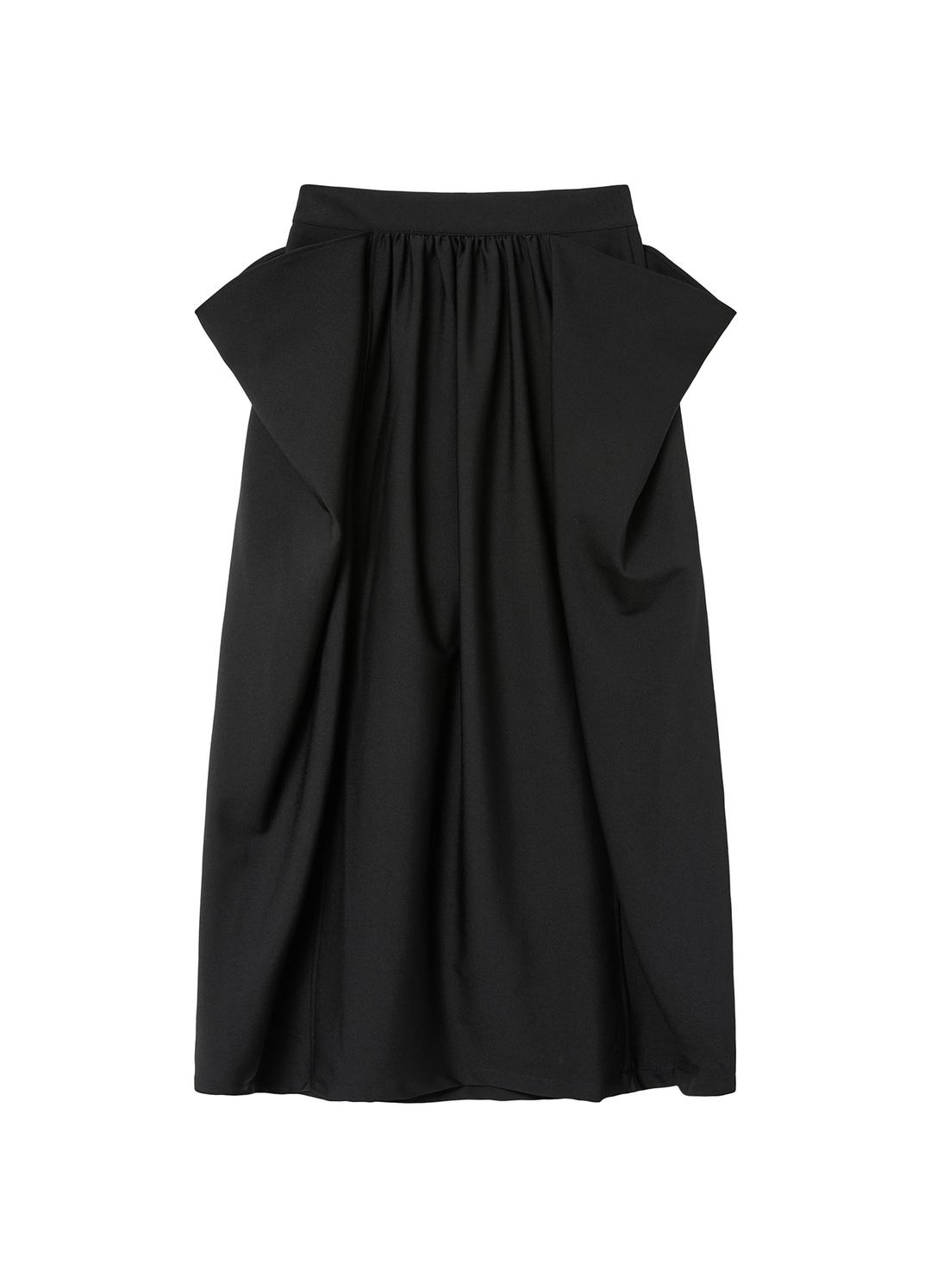 볼륨 맥시 스커트 - 블랙