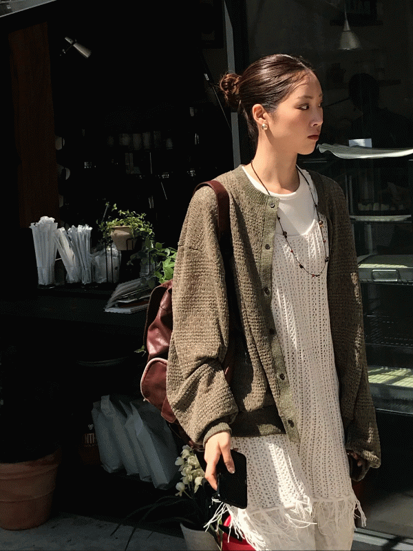 bring netting cardigan