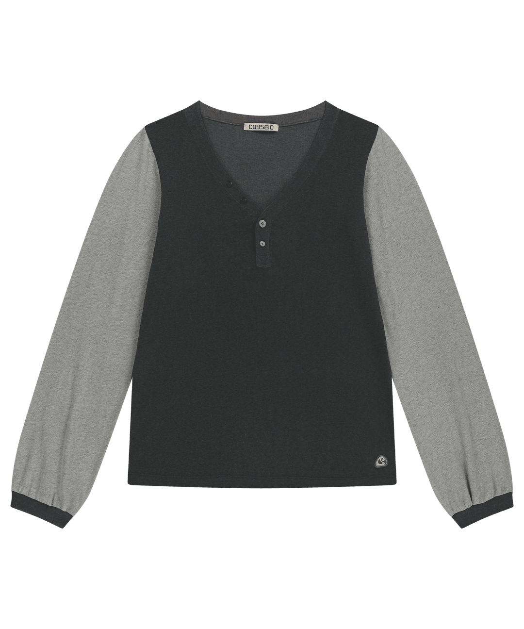 SNUG BUTTON LONGSLEEVES CHARCOAL