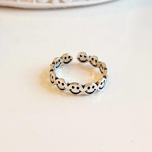 [925 silver] 해피 스마일 동글동글 실버 은 반지 _Smile again!