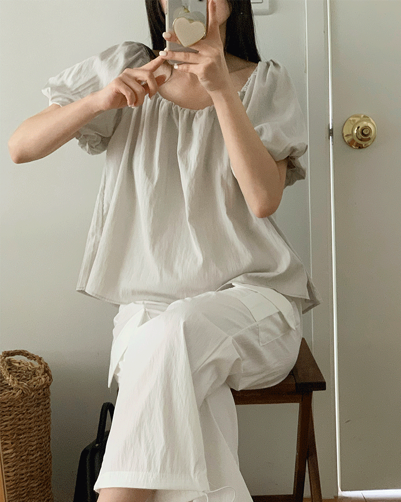 러플 쿨링 블라우스