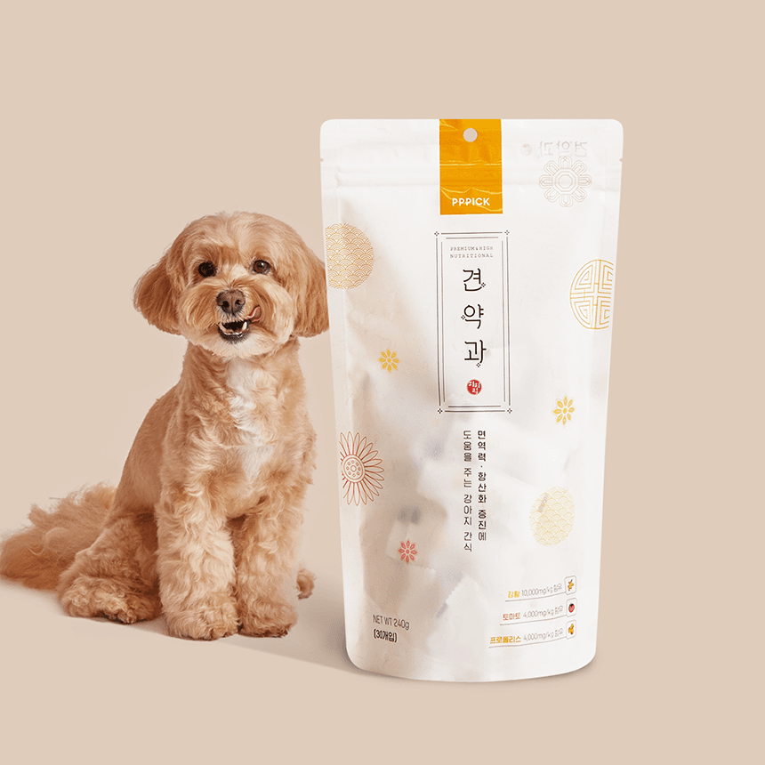 [무료배송] 피피픽 독 견약과 면역력 시니어 영양간식 30p