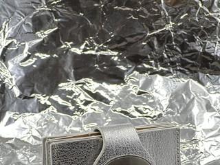silver foil leather cardcase